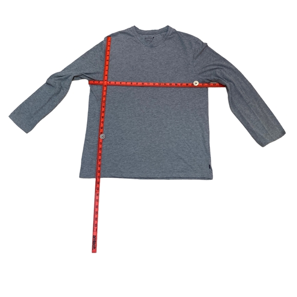 Preloved Virgin Atlantic Men's Oversized Grey Marl Long Sleeve T-Shirt Size UK L - Picture 8 of 10